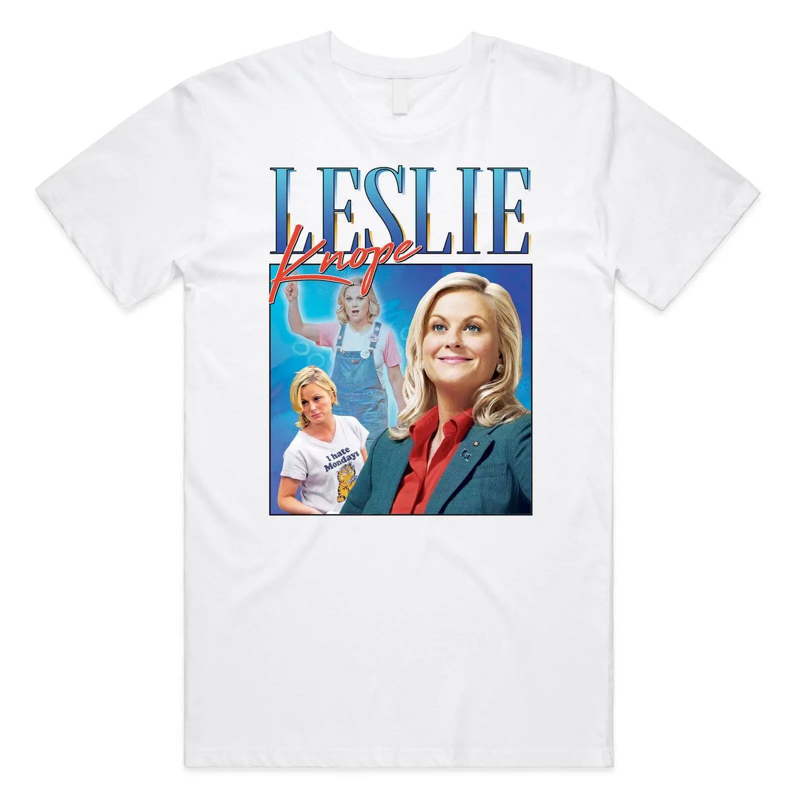 Leslie Knope Homage T shirt Top Parks Rec TV Show Retro 90's Vintage