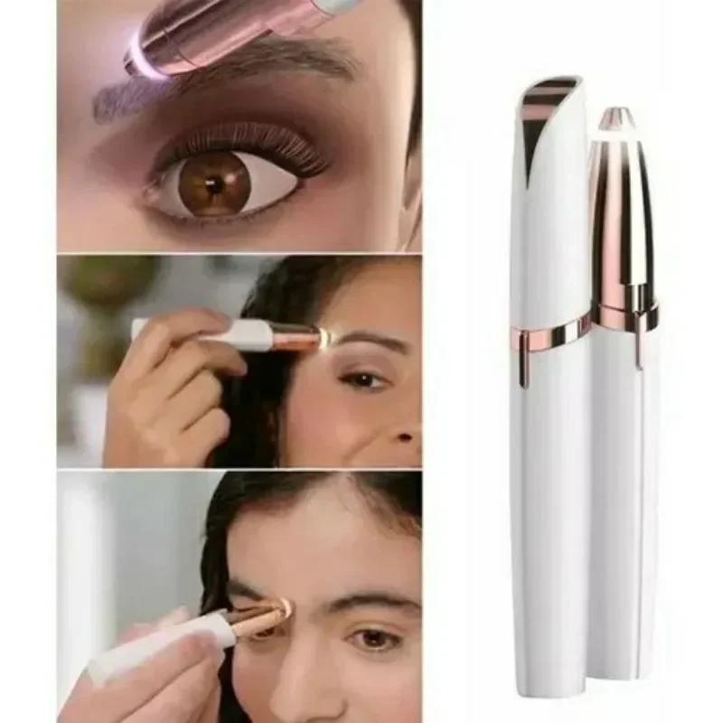 Mini removedor de pêlos corporais portátil com lâminas de precisão |   Modelador de sobrancelhas seguro e aparador de pêlos faciais para aliciamento suave