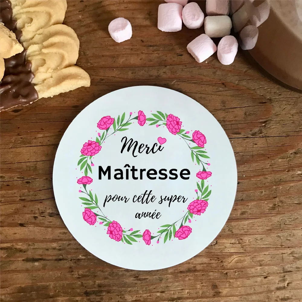Thank You Mistress for This Great Year Custom Coaster Teachers End of School Year Gift Coffee&Tea Coasters Surprise for Teacher