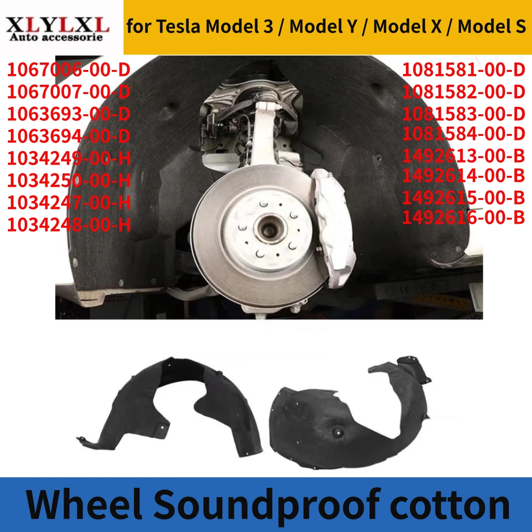 Wheel Soundproof cotton for Tesla model 3 Wheel hub cotton for Tesla model Y model S model X  1492613 1492614 1081583 1081584