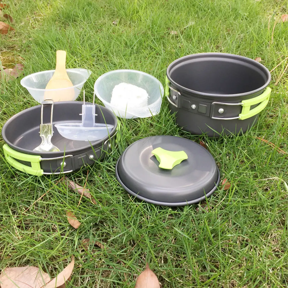 

Portable Cookware Set For Outdoor Cooking Camping Hiking Picnic BBQ Accessories
