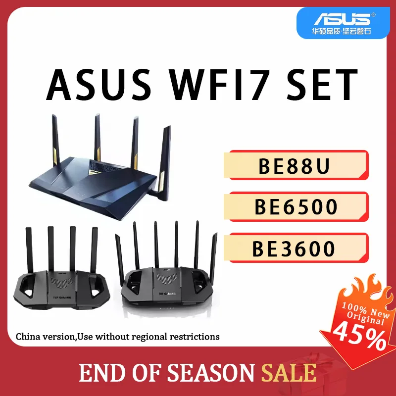 ASUS Dual-band WiFi 7(802.11be) Gaming Router AiMesh extendable router, 7.2 Gbps,Internet Router, VPNs, Guest Network Pro