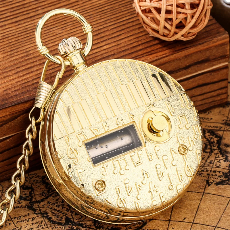 Retro-Taschenuhr mit Meeresschildkröten-Motiv, Quarzwerk, „Castle in the Sky“-Musikuhr mit Anhängerkette, Geschenk – Detail 6
