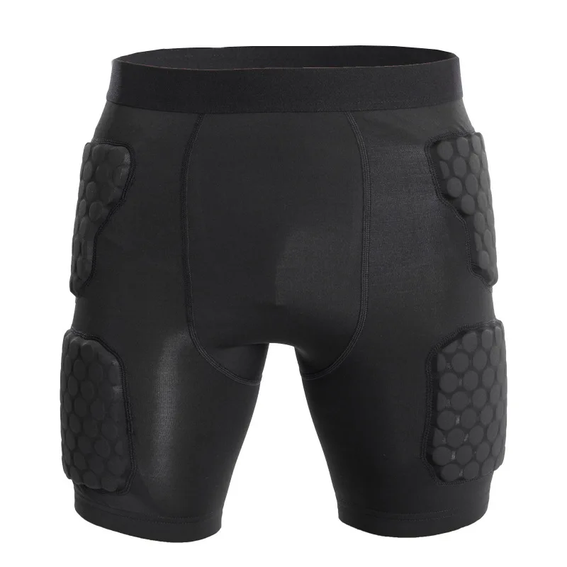 

Men's Honeycomb Padded Compression Running Shorts Anti-Collision Protective Underwear for Basketball Football Soccer Rugby
