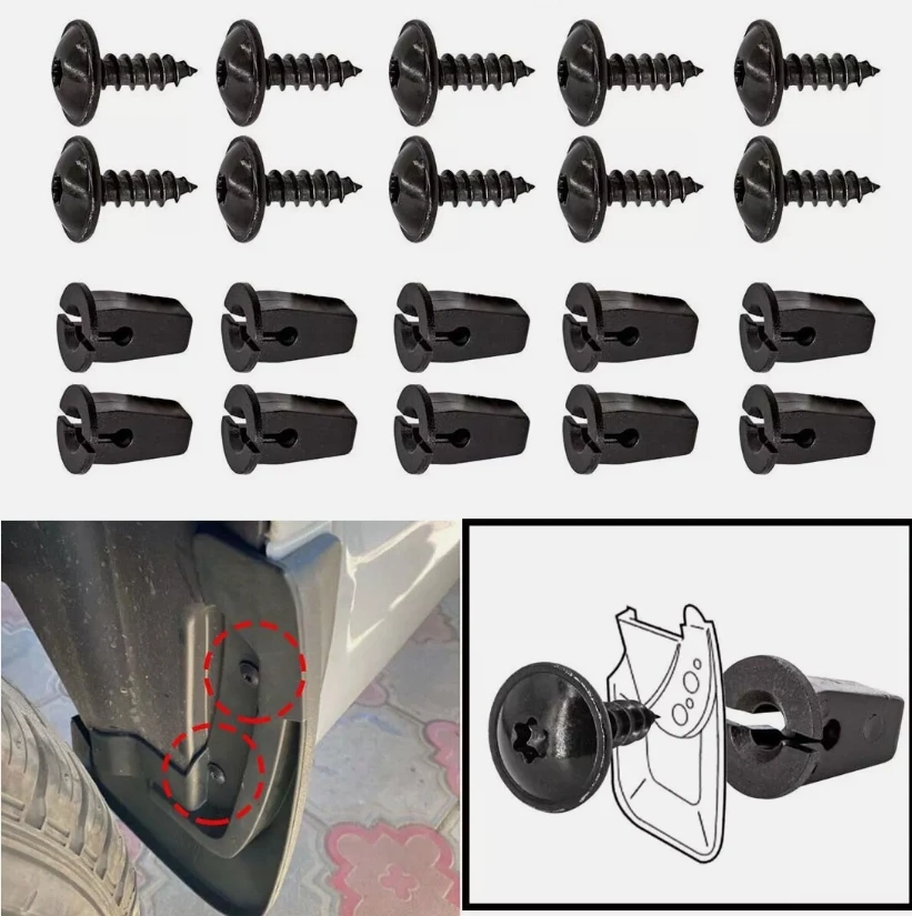 

20 Pieces Of For VW Fixing Fender Chassis Trim Mounting Bolts Automotive Bolt Bumper Arch Mud Flaps Splash Guards Undertray Trim