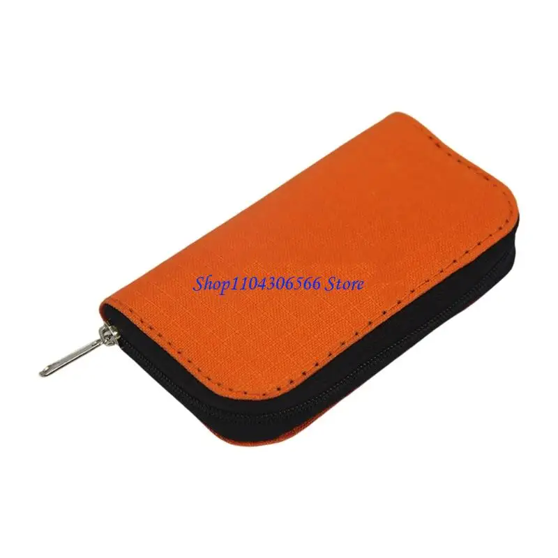 02DD Practical EVA Nylon Memory Card Wallet Large Capacity Storage Organizers Card Carrying Case Holder Wallet