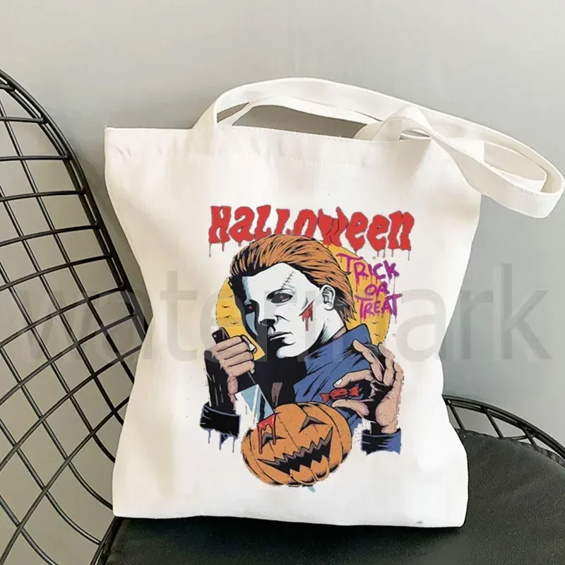 Halloween Grote Tote Bag Halloween Vrienden Cadeau Shopper Halloween Party Cadeau Boodschappentas Movie Killers Herbruikbare boodschappentas