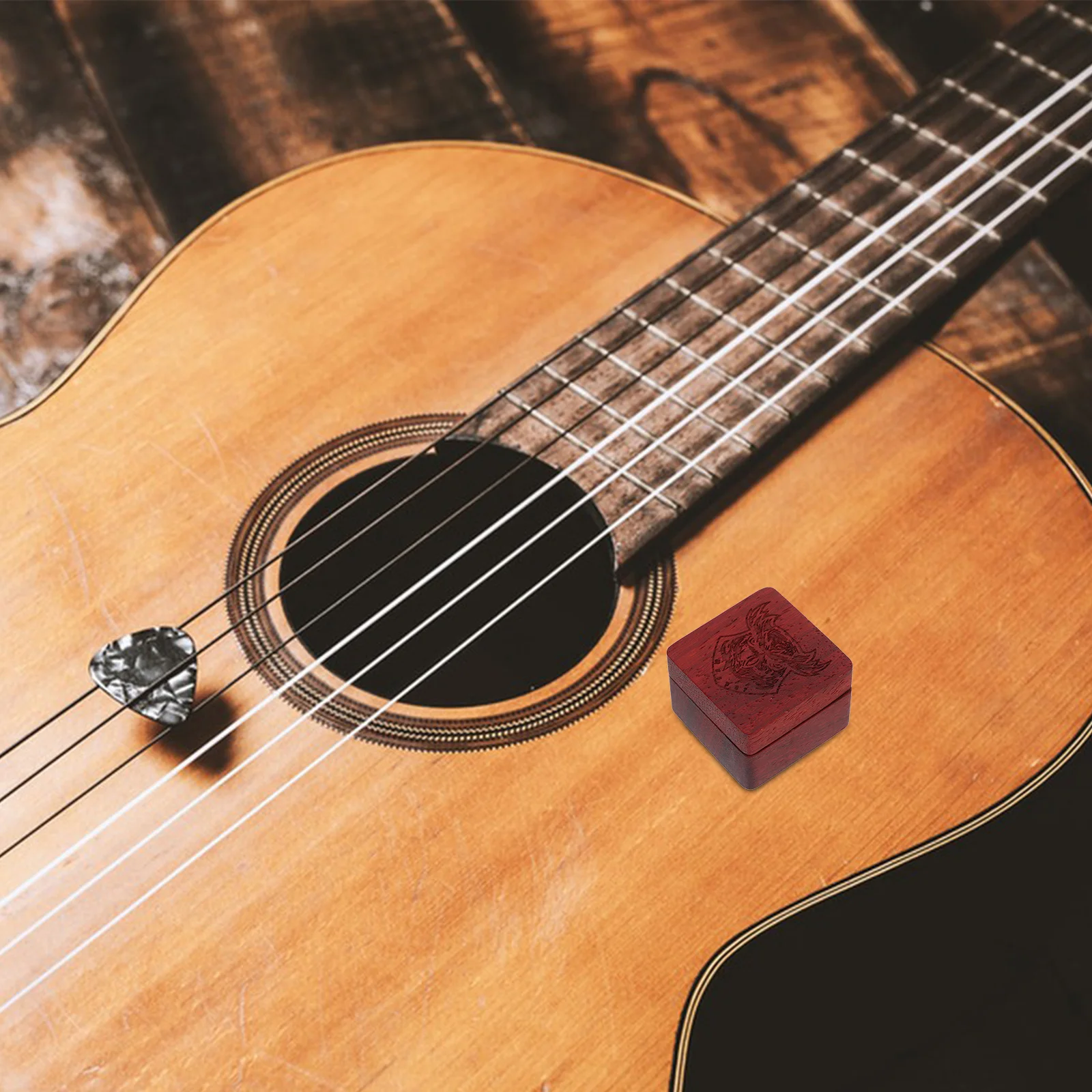 صندوق تخزين اختيار الجيتار، حافظة تنظيم خشبية لجميع أدوات السلسلة يحمل اللقطات بأمانًا وسهلة العثور على السفر المثالي #3