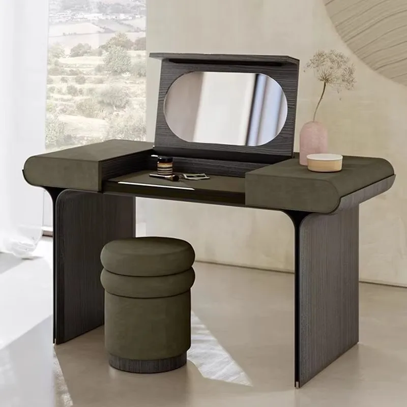 

Black Drawer Vanity Table Organiser Large Square Space Saving Makeup Table Salon Luxury Modern Tocador Mueble Furniture For Home