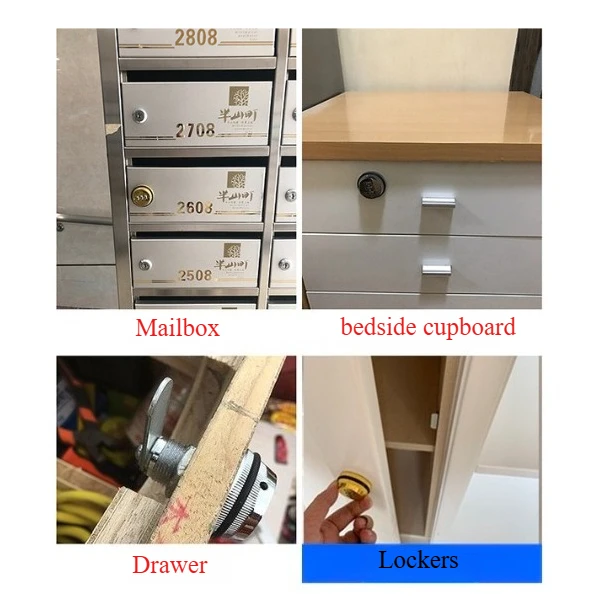 조합형 캐비닛 잠금장치 20mm 30mm 아연 합금 비밀번호 잠금장치 보안 홈 자동화 캠 잠금장치 우편함 캐비닛 문용