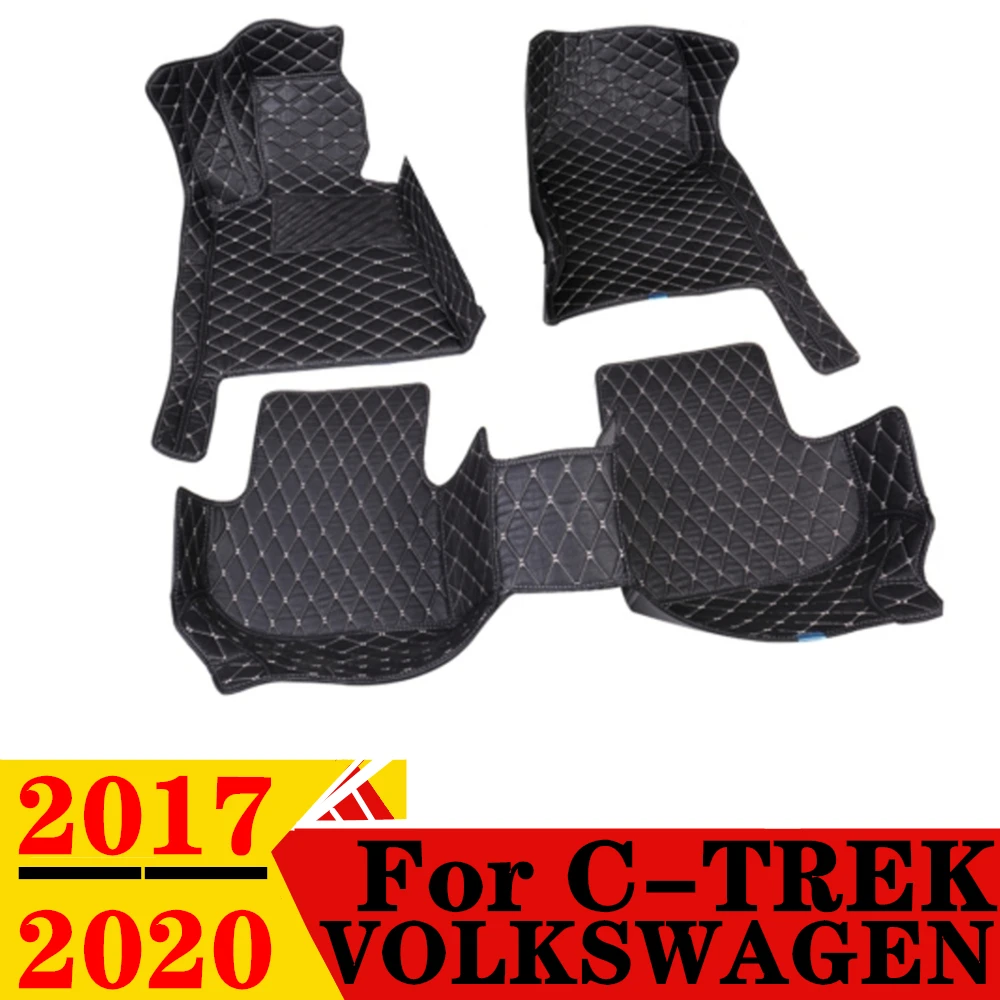 

Автомобильные коврики для Volkswagen VW C-TREK 2020 2019 2018 2017, подходят под заказ, передняя и задняя напольная подкладка, внутреннее покрытие, накладки на ножки, ковер