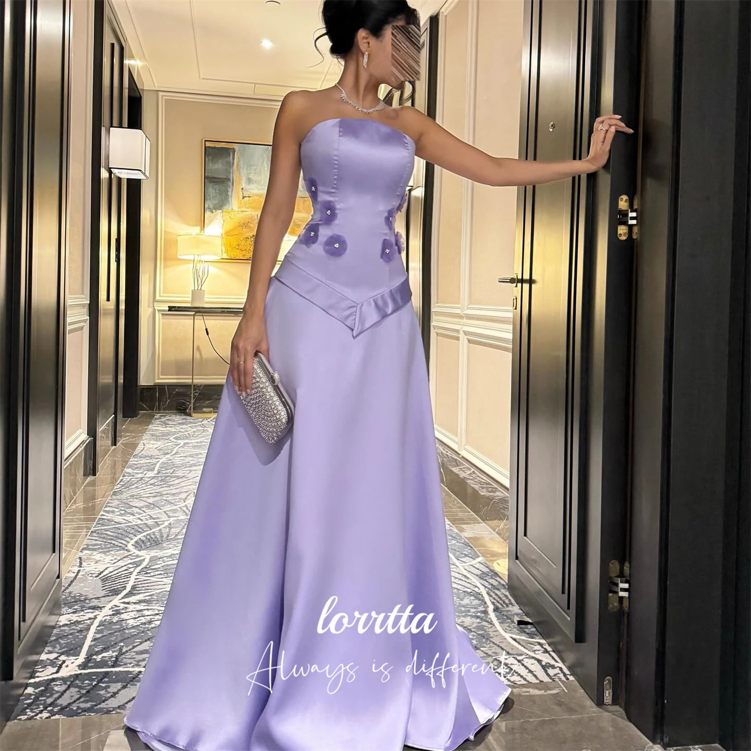 

Lorrtta Customized Party Dress Wedding Guest Dresses Classy Special Occasion Dress Cocktail Evening Dresses Woman Elegant Purple