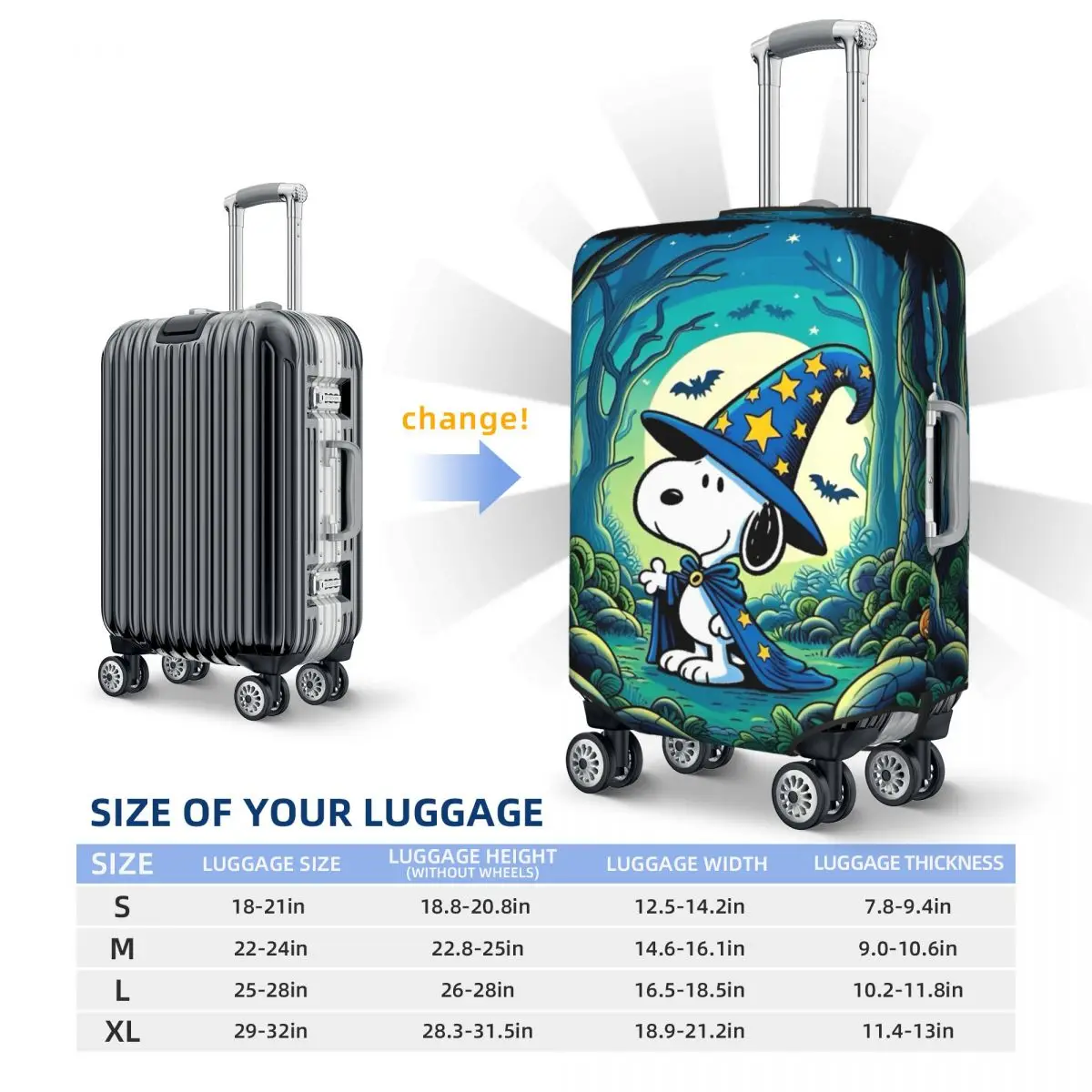 Miniso Snoopy Print Koffer Cover Reisbescherming Vakantie Praktische Bagagekoffer