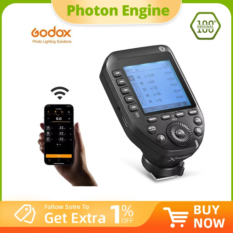 

Godox XPROII-L/C/N/S TTL HSS Transmitter 2.4G 1/8000S Wireless Flash Trigger LCD Screen XPRO II for Leica Camera Godox Speedlite