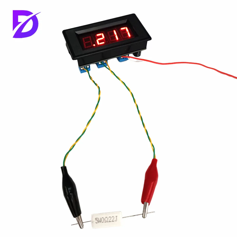 Low Resistance Tester Voltmeter Kit Voltage Meter Electronic Production Suite DIY Kit for Student Electronic Exercise