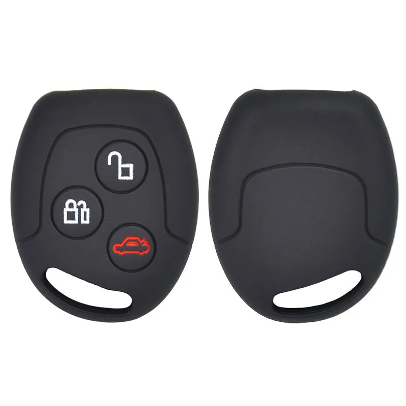 Silicone Car Remote Key Fob Shell Cover Case For Ford Focus KA Galaxy Fiesta C-Max S-Max Eco Sport Transit Connect