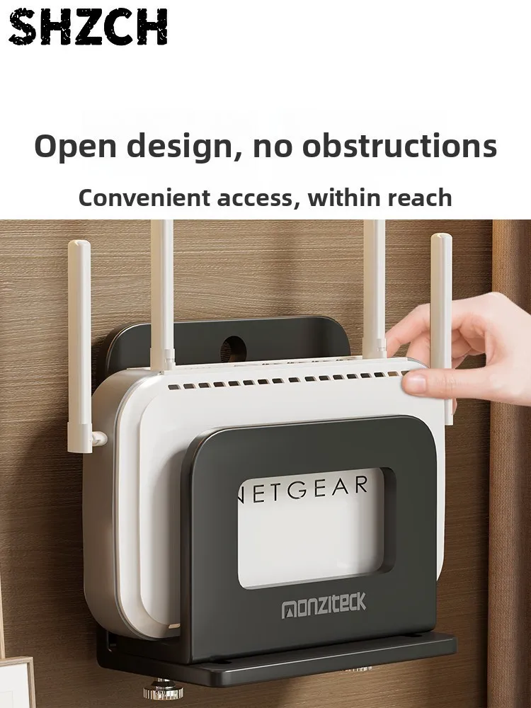 Home Wall Mounted WiFi Organizer Elf Next To TV Wirel Network Cable Management Ra Wall Storage Holder For Set Top Box