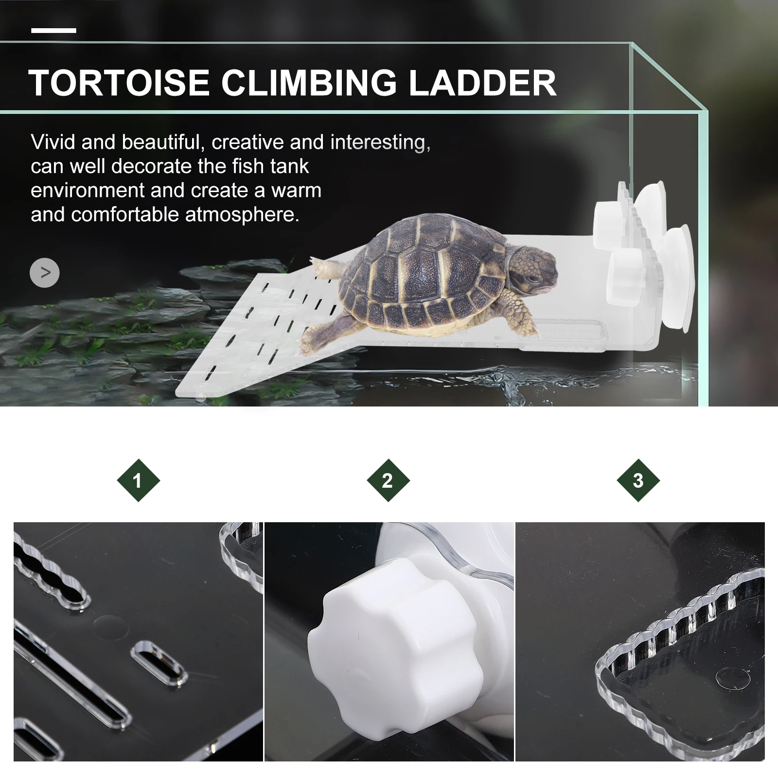 

Turtle Platform Resting Tank Basking Large Island Animal Reptile Climbing Decor