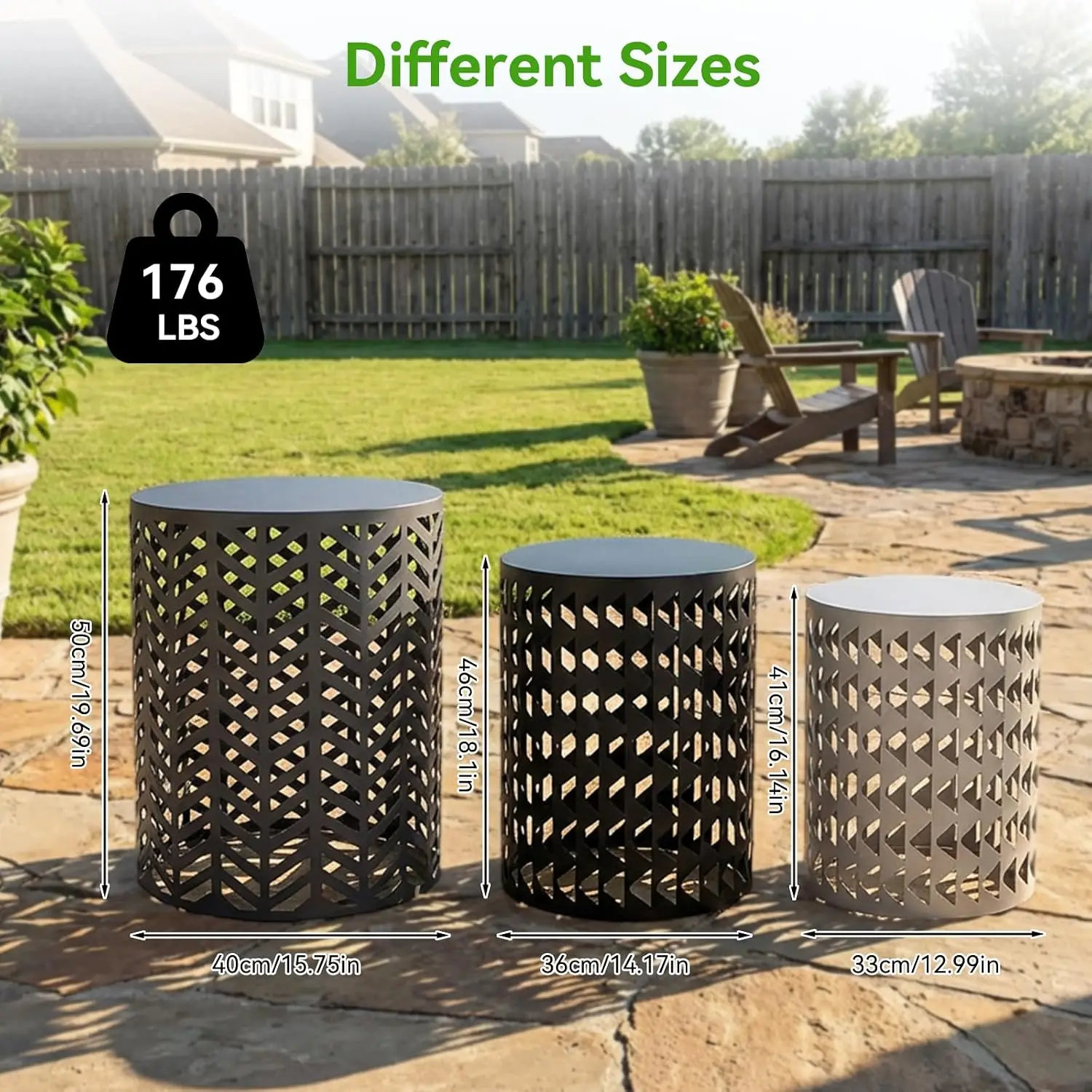 Patio Trio Table Furniture Set