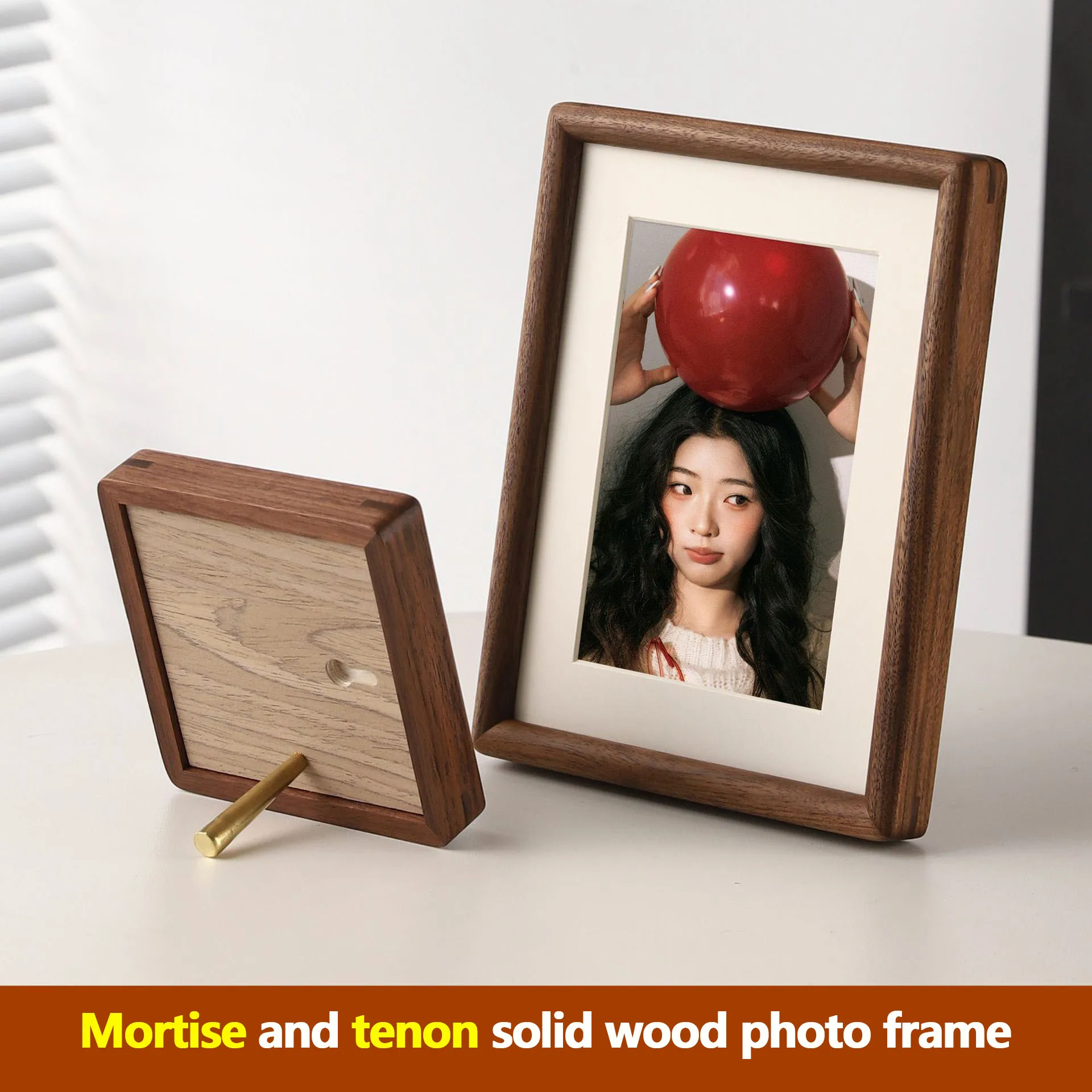 Solid Wood 6-10inch A4 Photo Frame Black Walnut High-Quality Mortise and Tenon Frame Teak Picture Frame Home Desk Decor Gifts