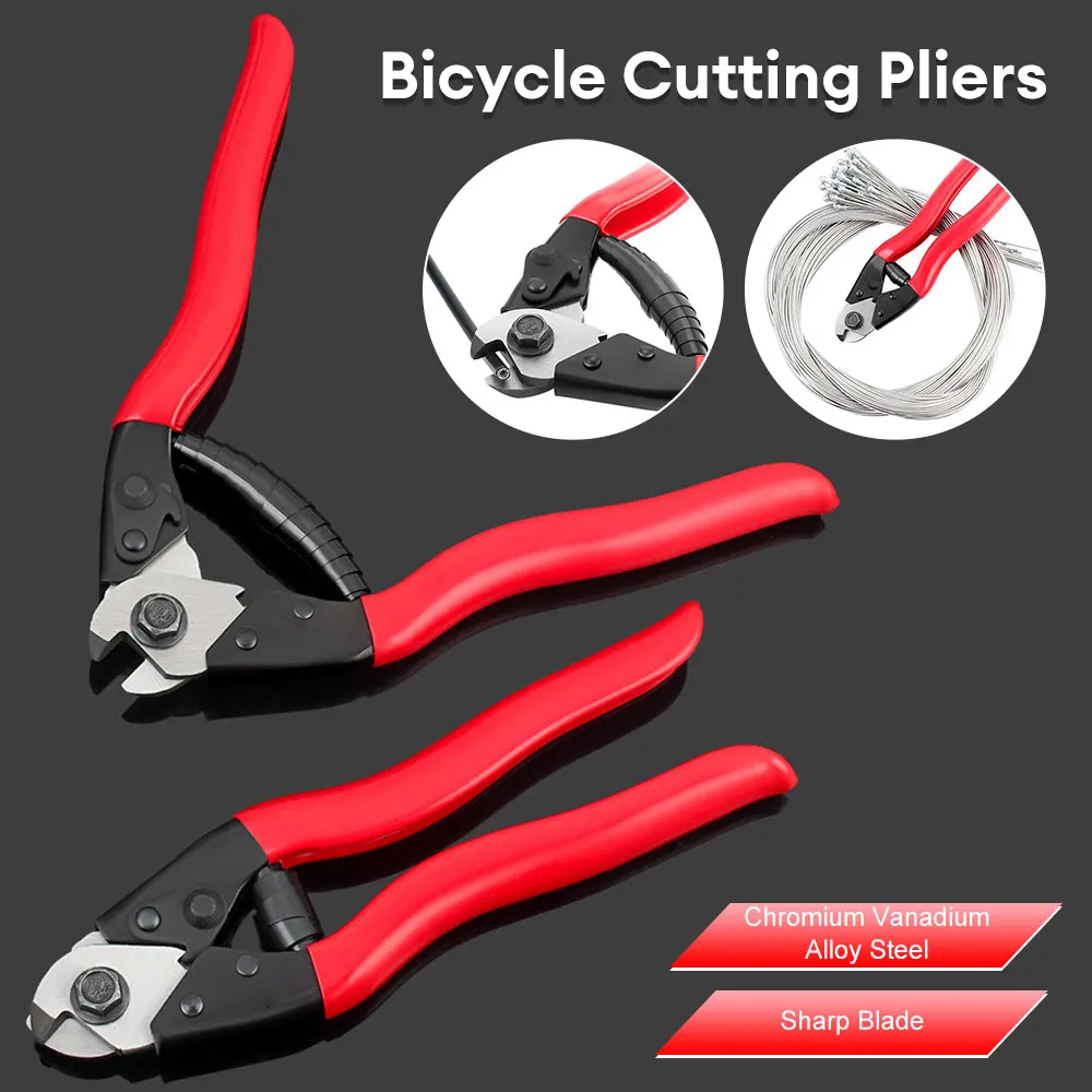 Bicycle Brake Cable Wire Cutter Inner Outer Bike Spoke Cutting Pliers Cycling Line Clamp Brake Line Tube Plier Bike Repair Tool