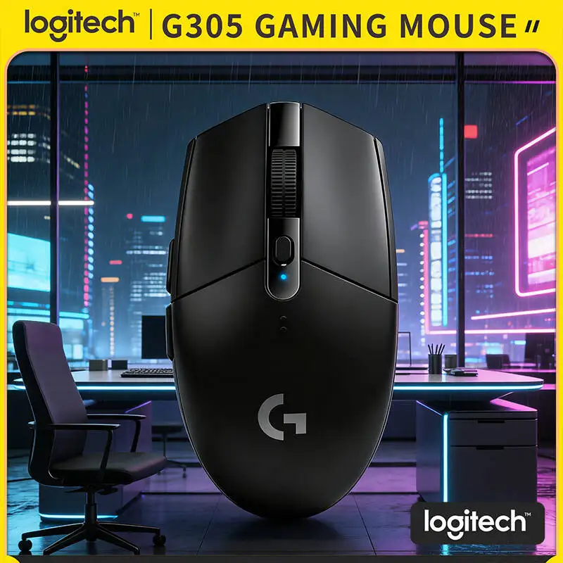 LIGHTSPEED Gaming-Maus Logitech G305, 12000 DPI HERO-Sensor, 6 Programmierbare Tasten, 250 Stunden Akkulaufzeit, 99g, PC- und Mac-Kompatibel