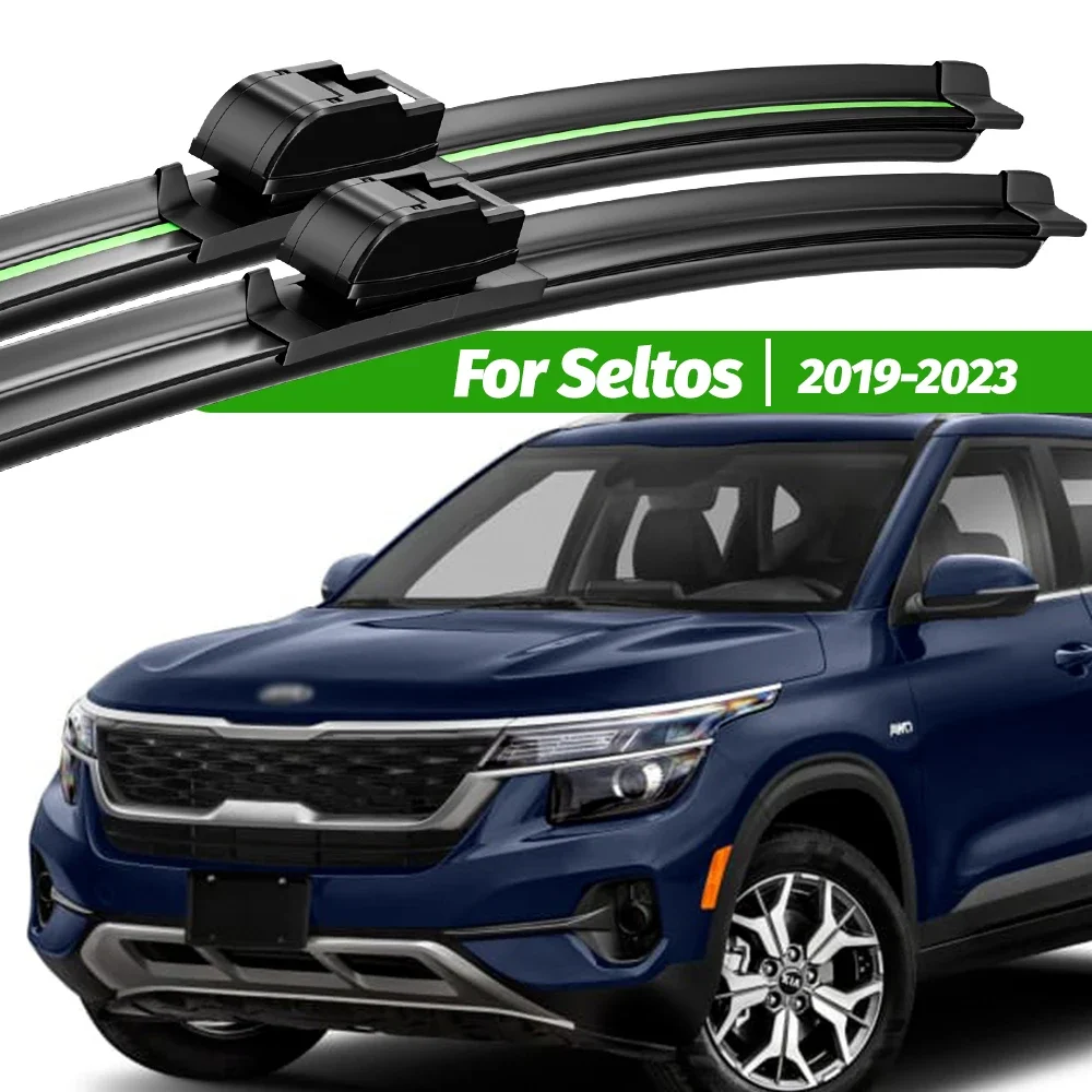 

For Kia Seltos 2019-2023 2pcs Front Windshield Wiper Blades 2020 2021 2022 Windscreen Window Accessories