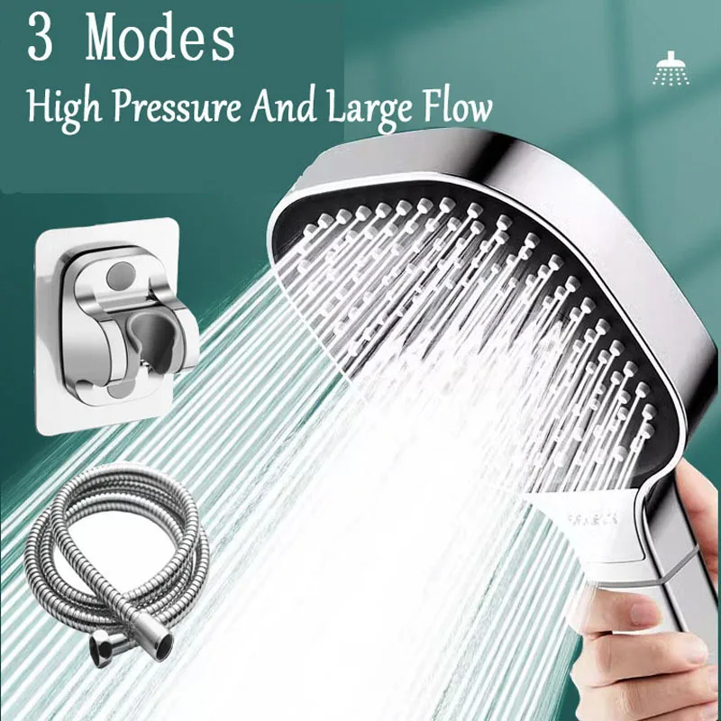 

13 см большая панель прессованная 3 функции большой расход универсальный интерфейс смеситель насадка для душа с фильтром аксессуары для ванной комнаты