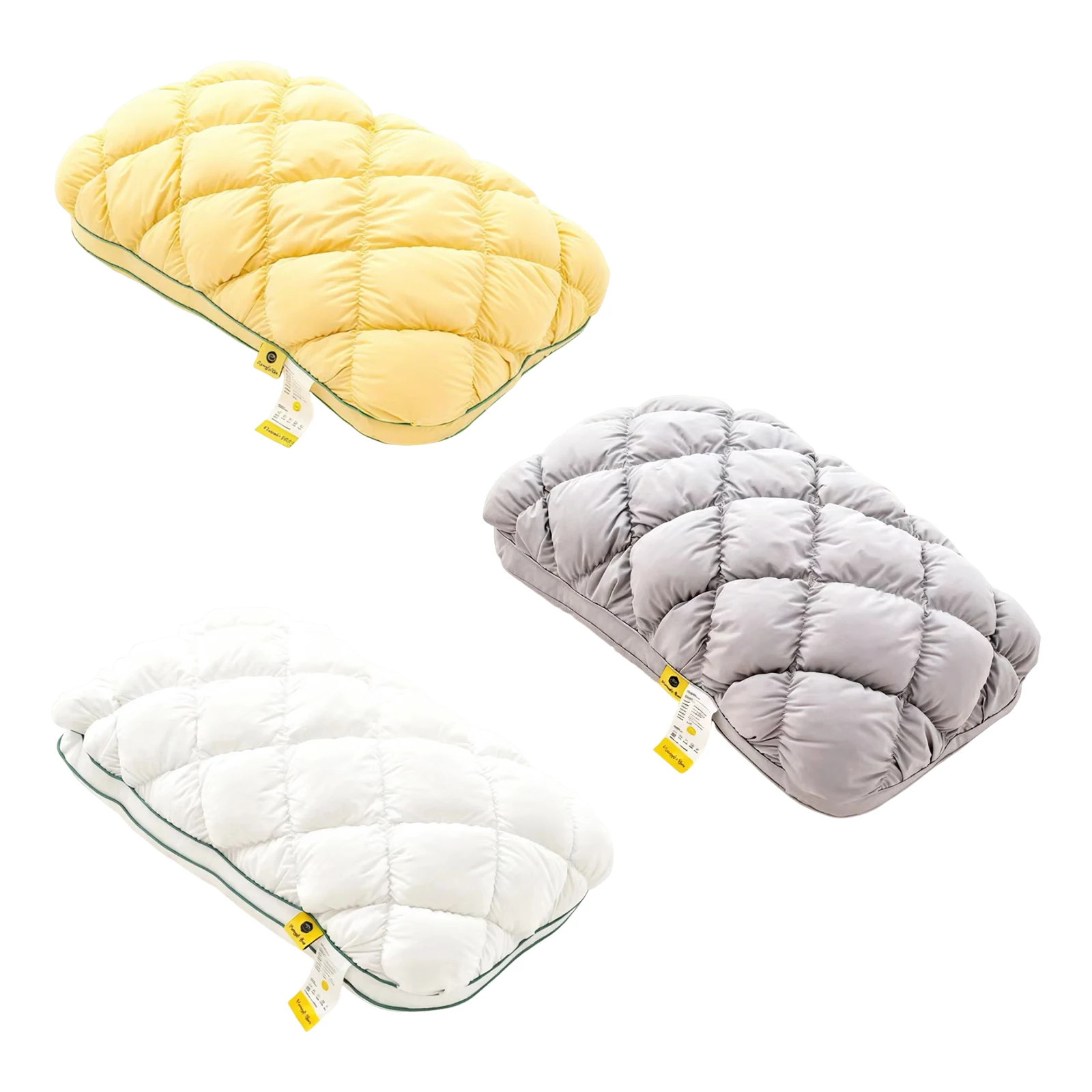 Pineapple Bun Shape Pillows 3X Fluffy Marshmallow-Soft Pillow Washable Cervical Support Pillows for Side Back & Stomach Sleepers