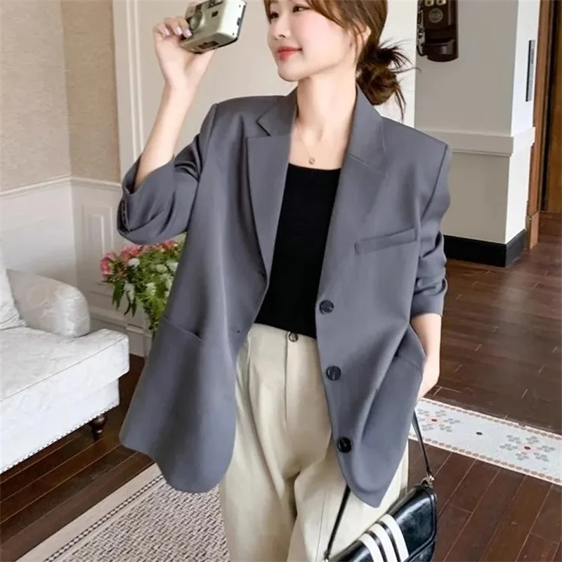 New Women's Blazer Jacket Spring Autumn Casual Design Sense Ladies Outerwear All-match Elegant Fashion Female Suit Coat