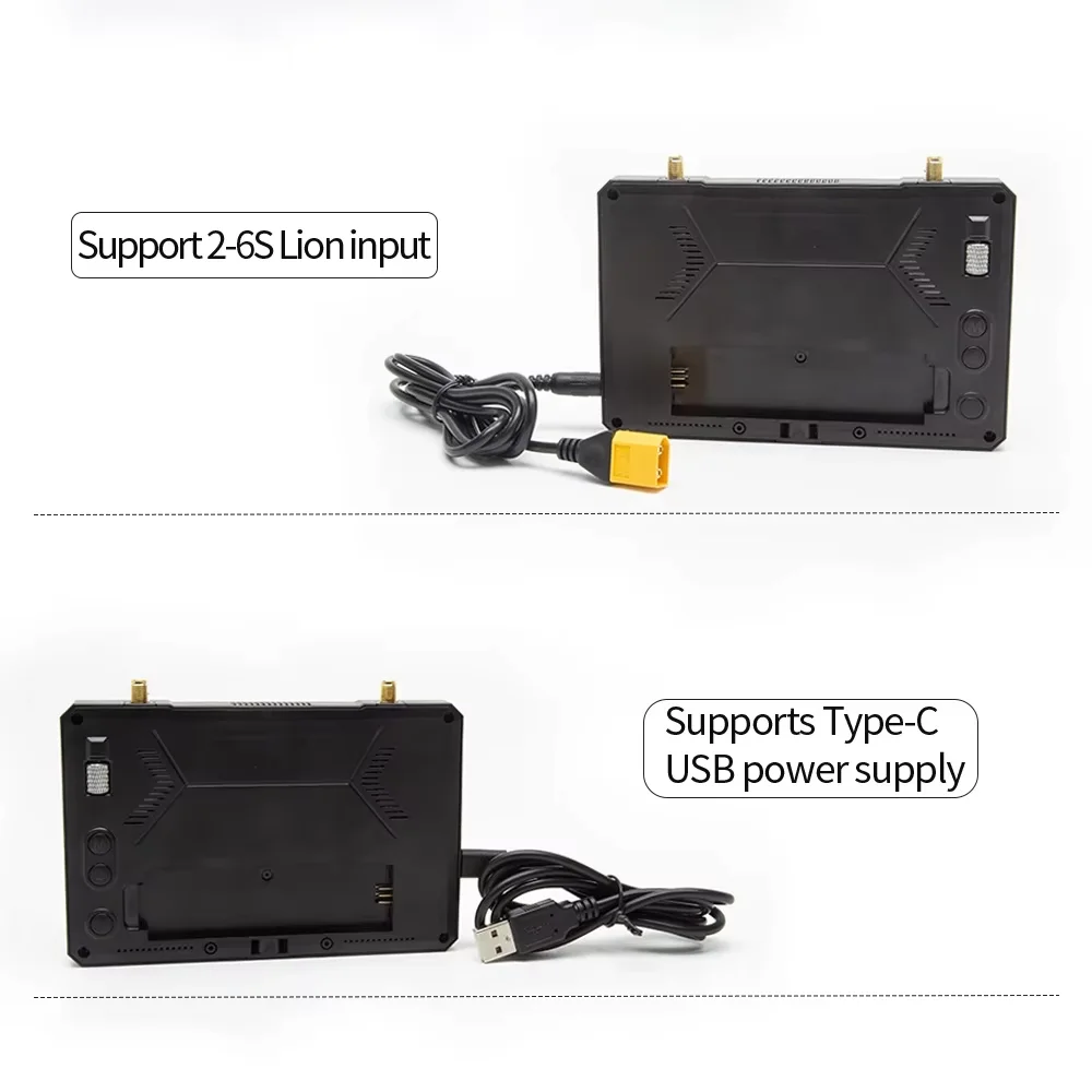 จอภาพ FPV SKYZONE M5 M5F ขนาด 5 นิ้ว ความสว่างสูง - รองรับคลื่นความถี่คู่ 4.9G/5.8G ป้องกันสัญญาณรบกวน พร้อมเครื่องบันทึก DVR สำหรับโดรนแข่ง FPV