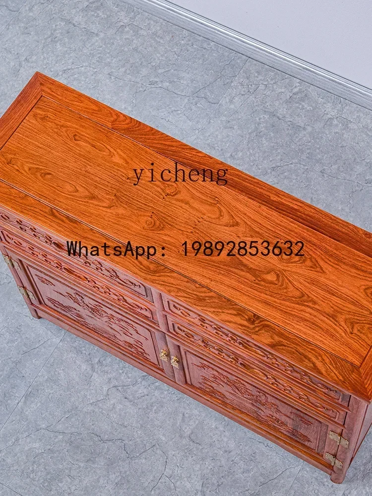 b2 Rosewood Furniture Rosewood Carved Sideboard Cabinet Chinese Solid Wood Tea Cabinet Restaurant Cupboard