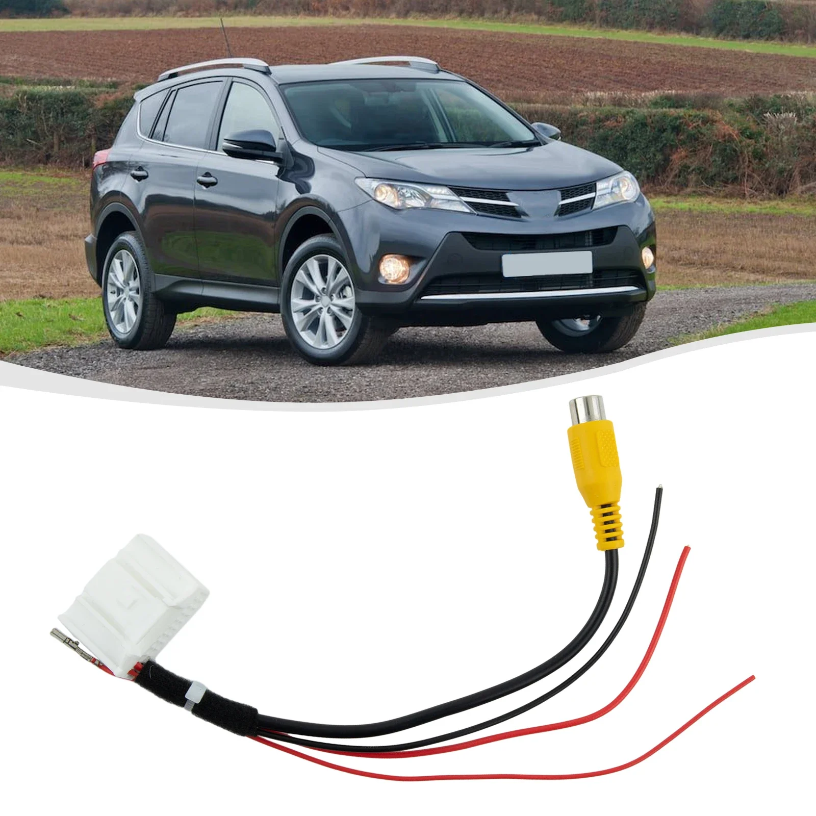 1x For Toyota 24pin Adapter Cable Camera Video Easy Installtion Harness High Grade High Quality Practical To Use