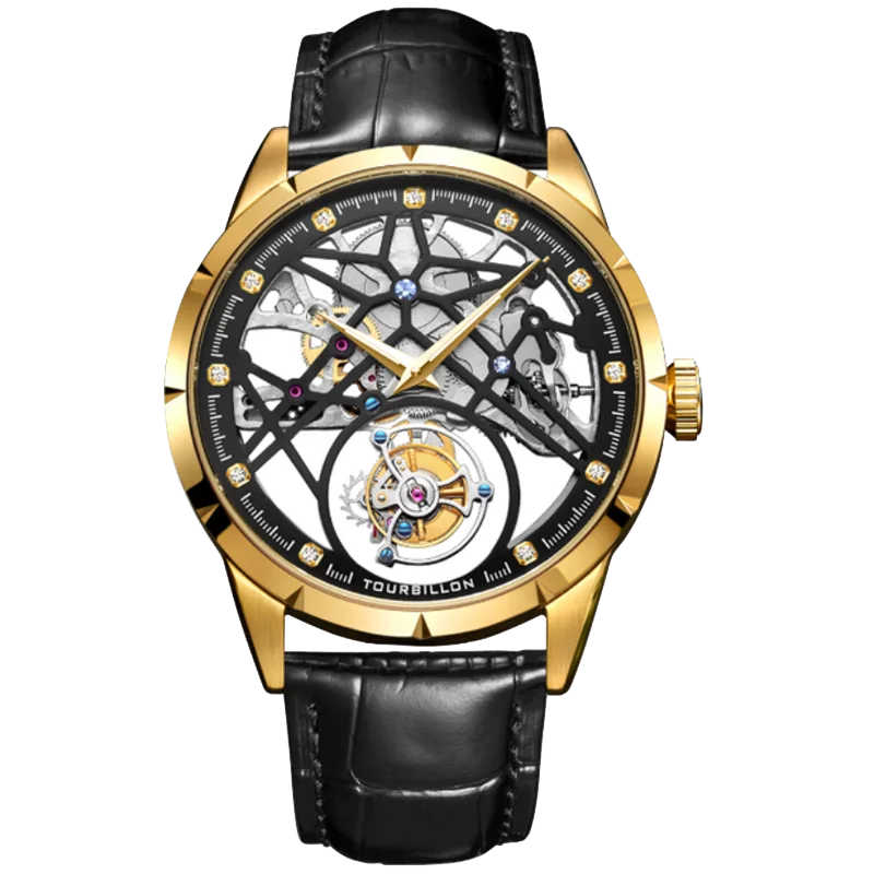 Aesop genuine high-end hollow watch manual tourbillon movement watch men's mechanical watch versatile men's watch