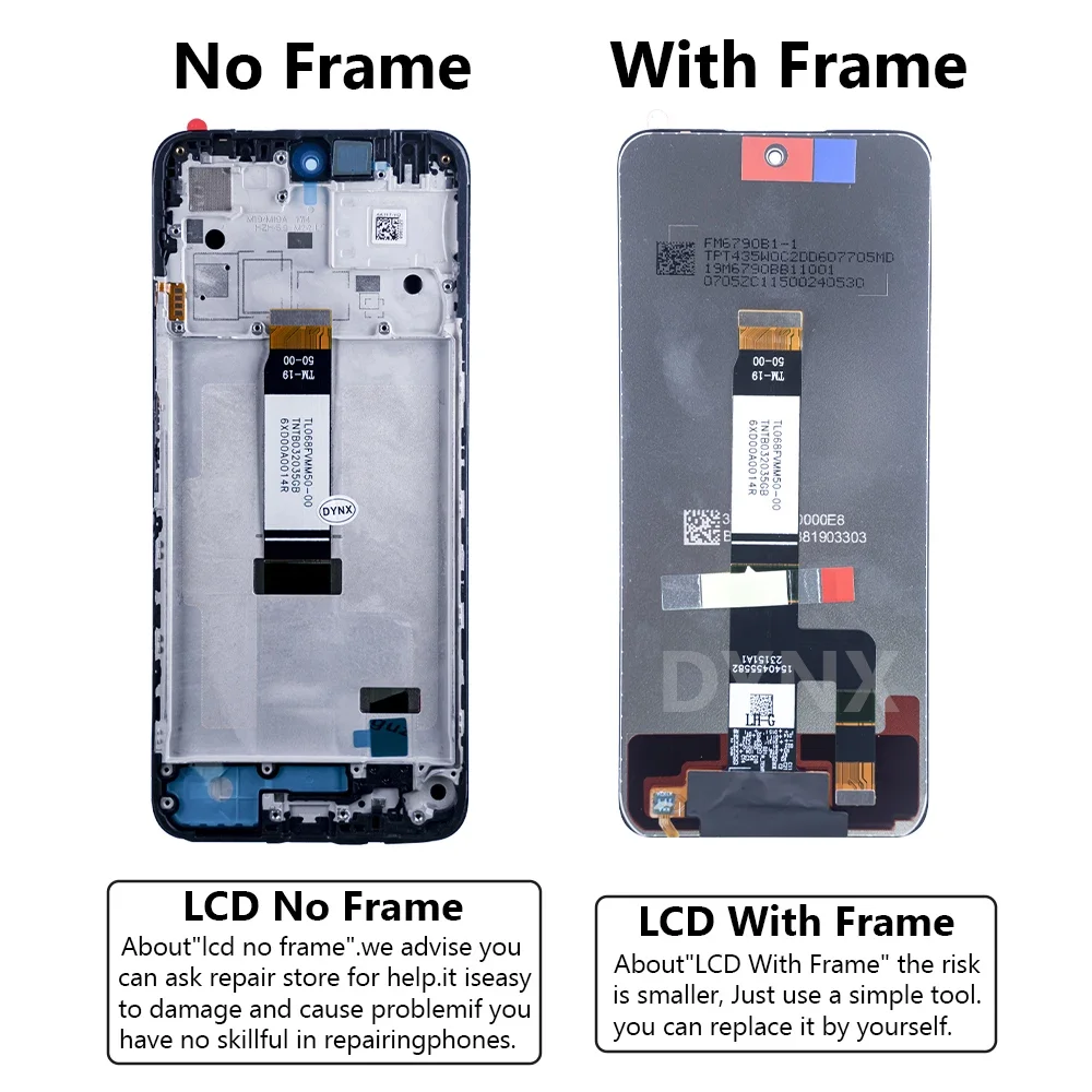 For Xiaomi Redmi 12 LCD 23053RN02A Display Touch Screen Panel Digitizer For Redmi12 Display Frame