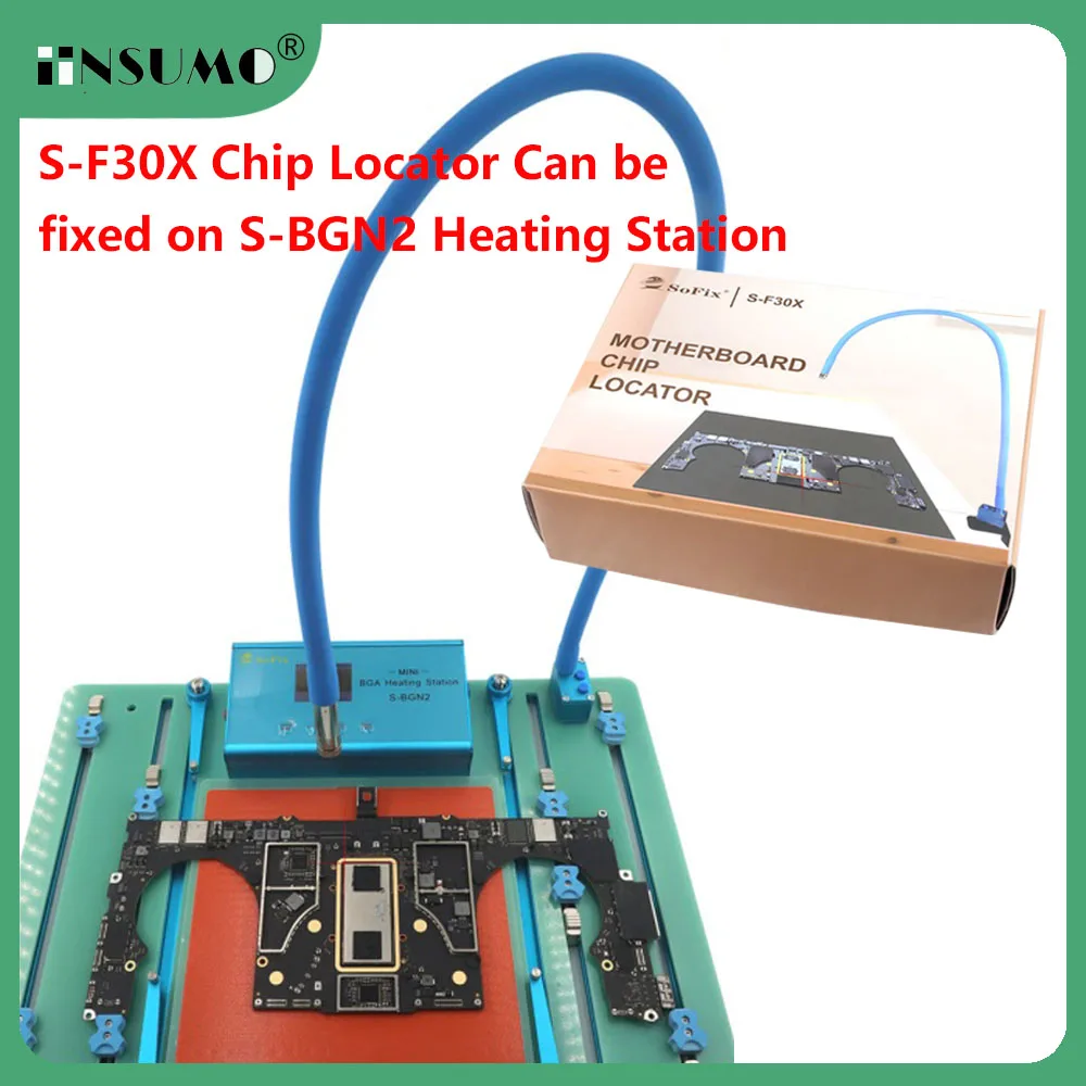 SoFix S-BGN2 BGA Heating Station with S-F30X BGA Chip Locator for Macbook Motherboard Soldering Confirm Chip Positioning Points