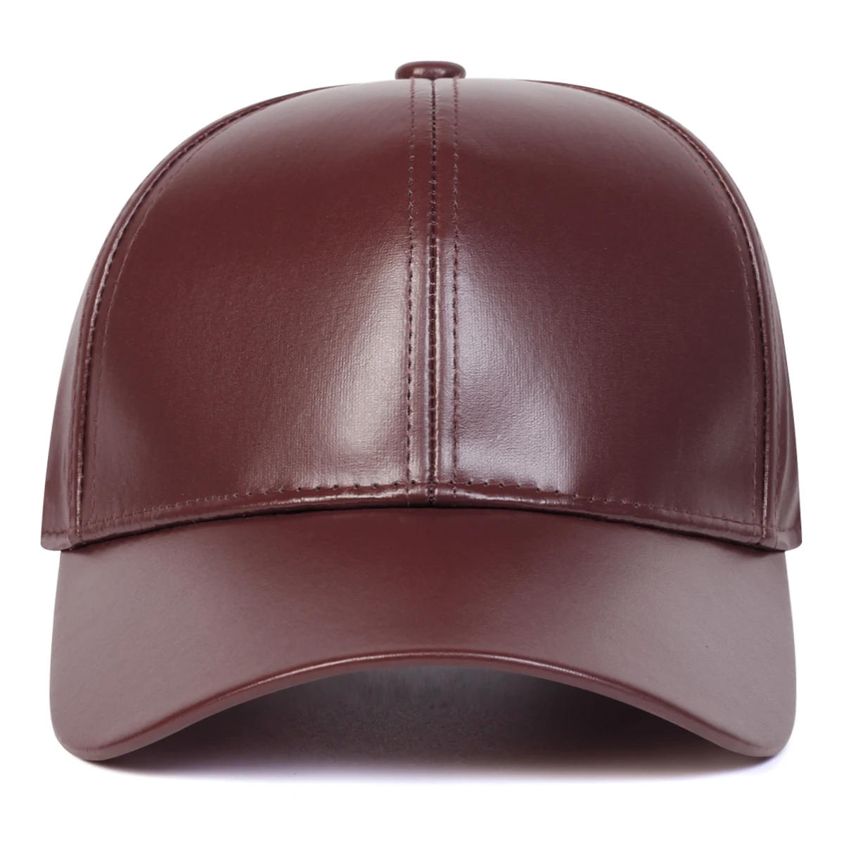 Unisex-Baseballmütze aus PU-Leder mit hellem Panel und einfarbigem Design, verstellbar für Frühling und Herbst, lässiger Sonnenschutzhut für den Außenbereich – Detail 11