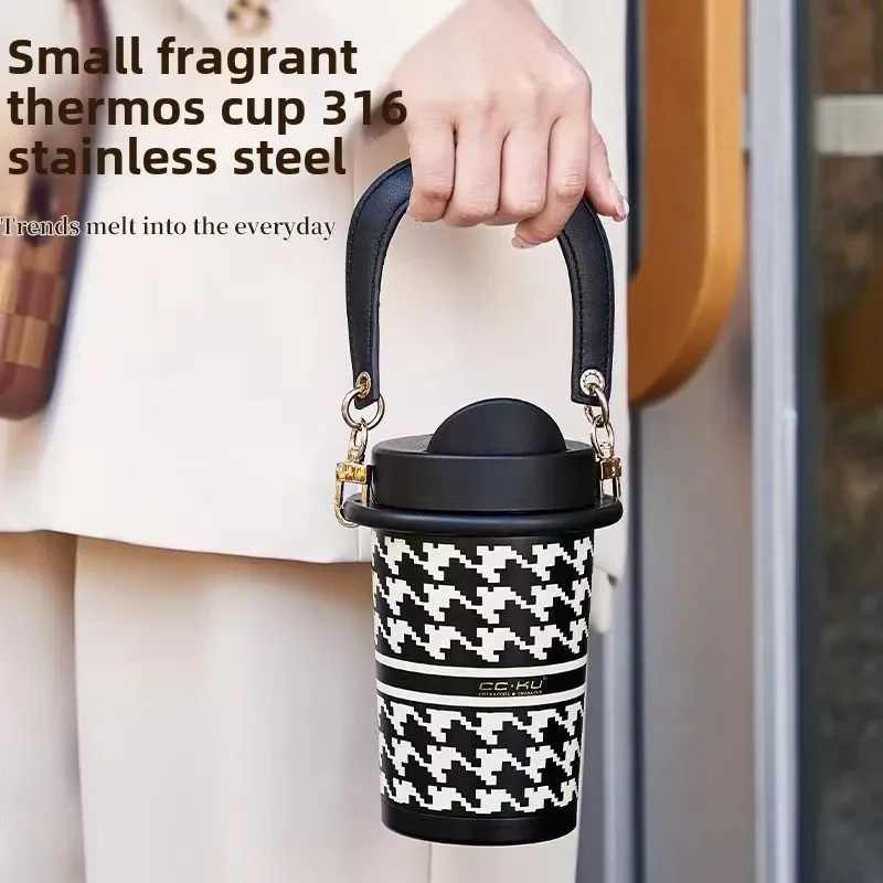 316 Stainless Steel Xiaoxiangfeng Thermos Cup  High-end Coffee Cup  Light Luxury Portable and Exquisite Female Birthday Gift Cup