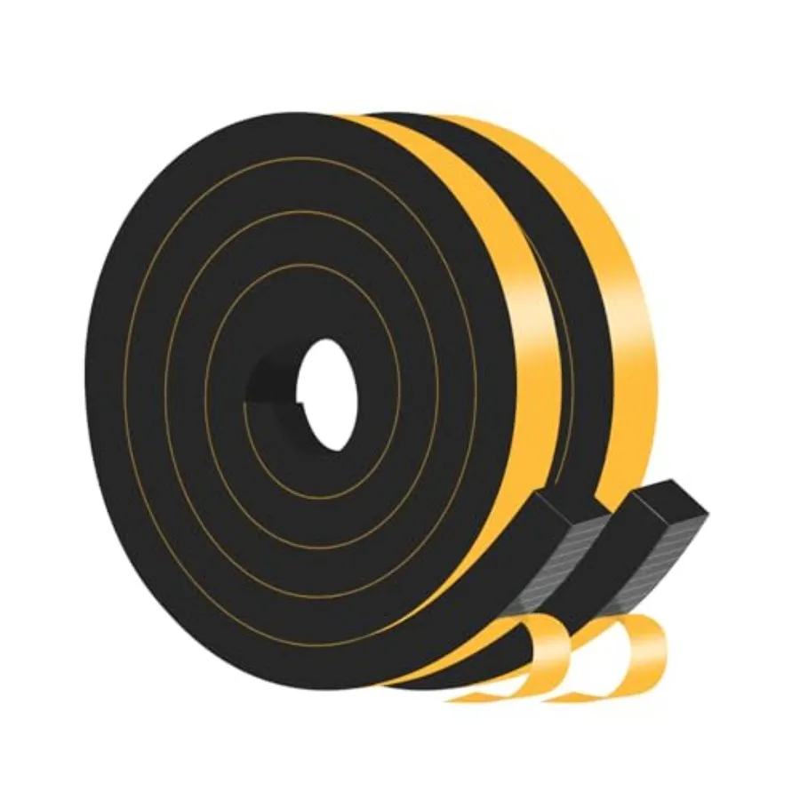 Weather Stripping Door SealWeather Stripping Soundproof Cold Insulation High Density CR Foam Insulation Tape for Door Front Doo