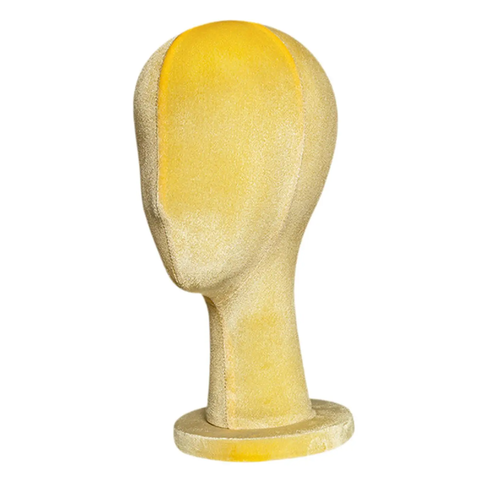 Hat Display Holder Mannequin Head Model, Hairpiece Display Model, Velvet Head Dress Form for Headphones, Headset Scarves