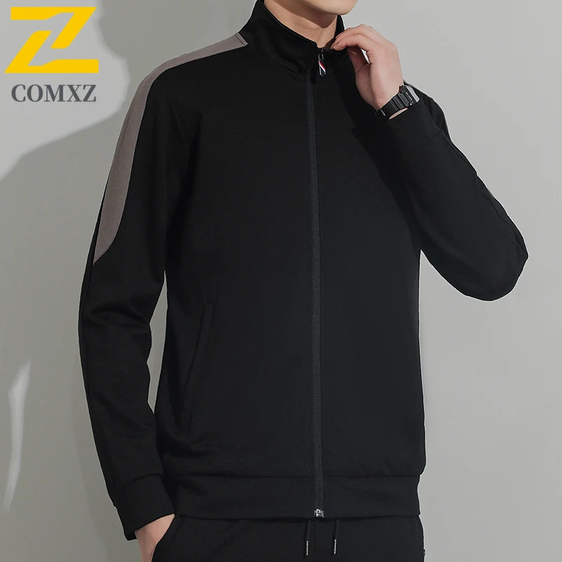 

COMXZ 2025 Мужская повседневная спортивная толстовка, осенний новый красивый модный кардиган, пальто с воротником-стойкой, новая мужская одежда, куртка, модное пальто