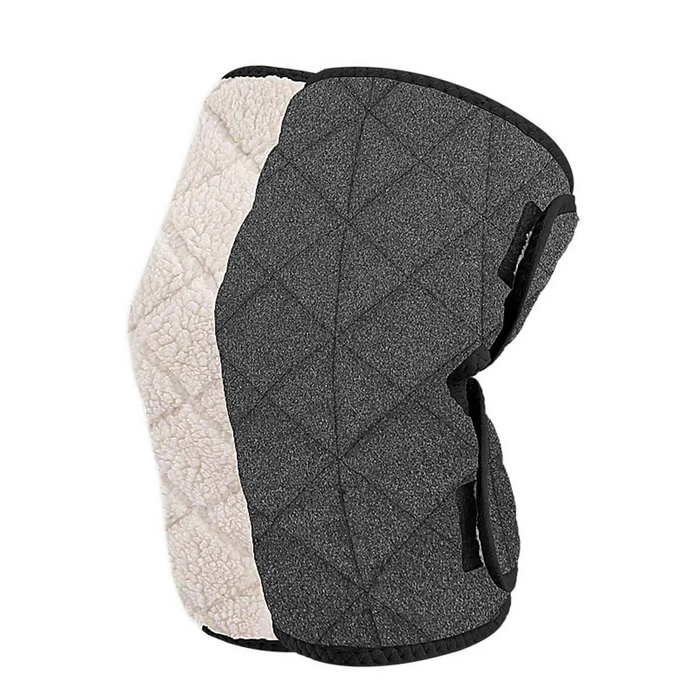 الساقين الباردة القديمة منصات الركبة الدافئة إصابة الانتعاش الرياضة الملحقات ضغط الركبة وسادة سميكة الفراء الصوف التقليد