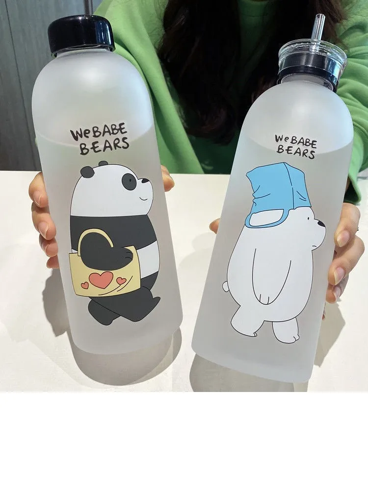 Heimreise niedlichen Panda Tasse Lebensmittel qualität Kunststoff klar gefrostet Cartoon Getränke