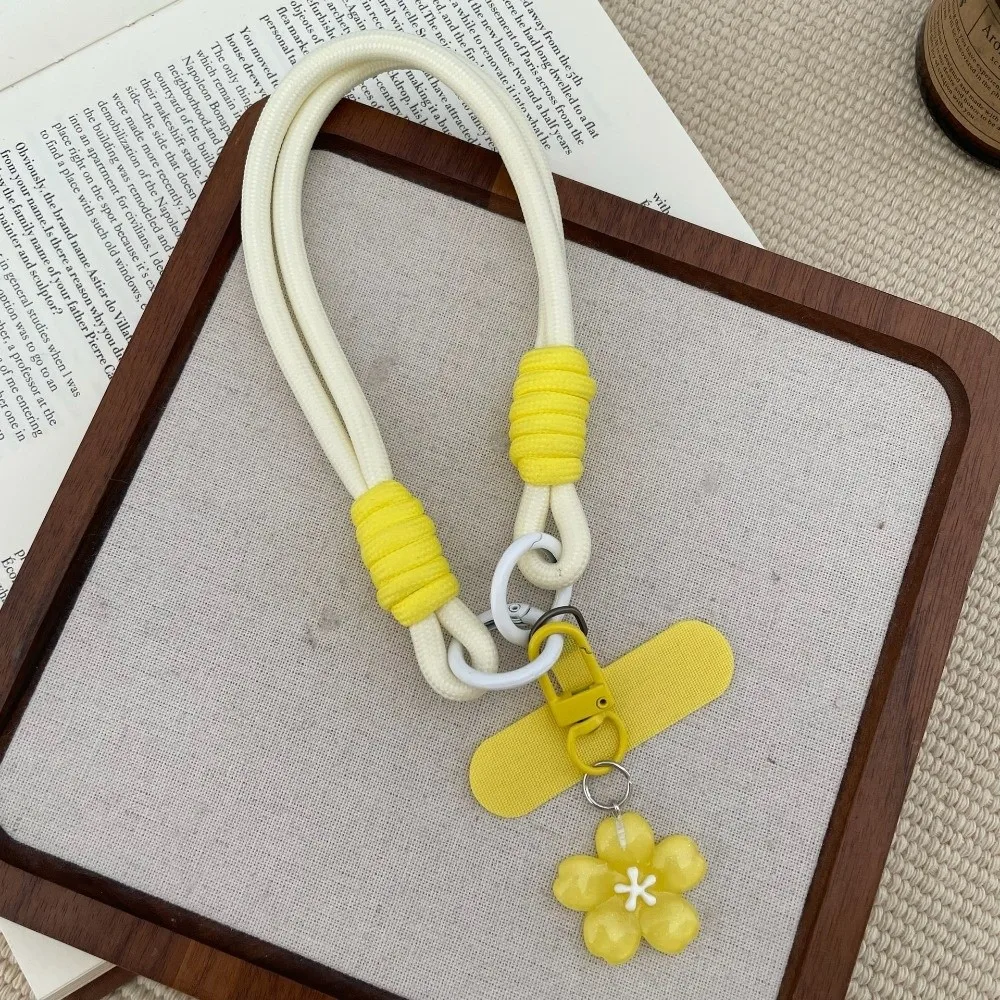 Cute Detachable Phone Lanyard Strap Anti-Drop Adjustable Phone Strap With Patch Wrist Strap Phone Holder Women Girls