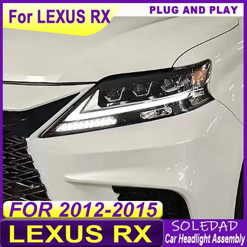 Car LED Headlight For Lexus RX 2009-2015 RX270 RX350 headlights LED Projector head Lamp Daytime Running Light Accessories