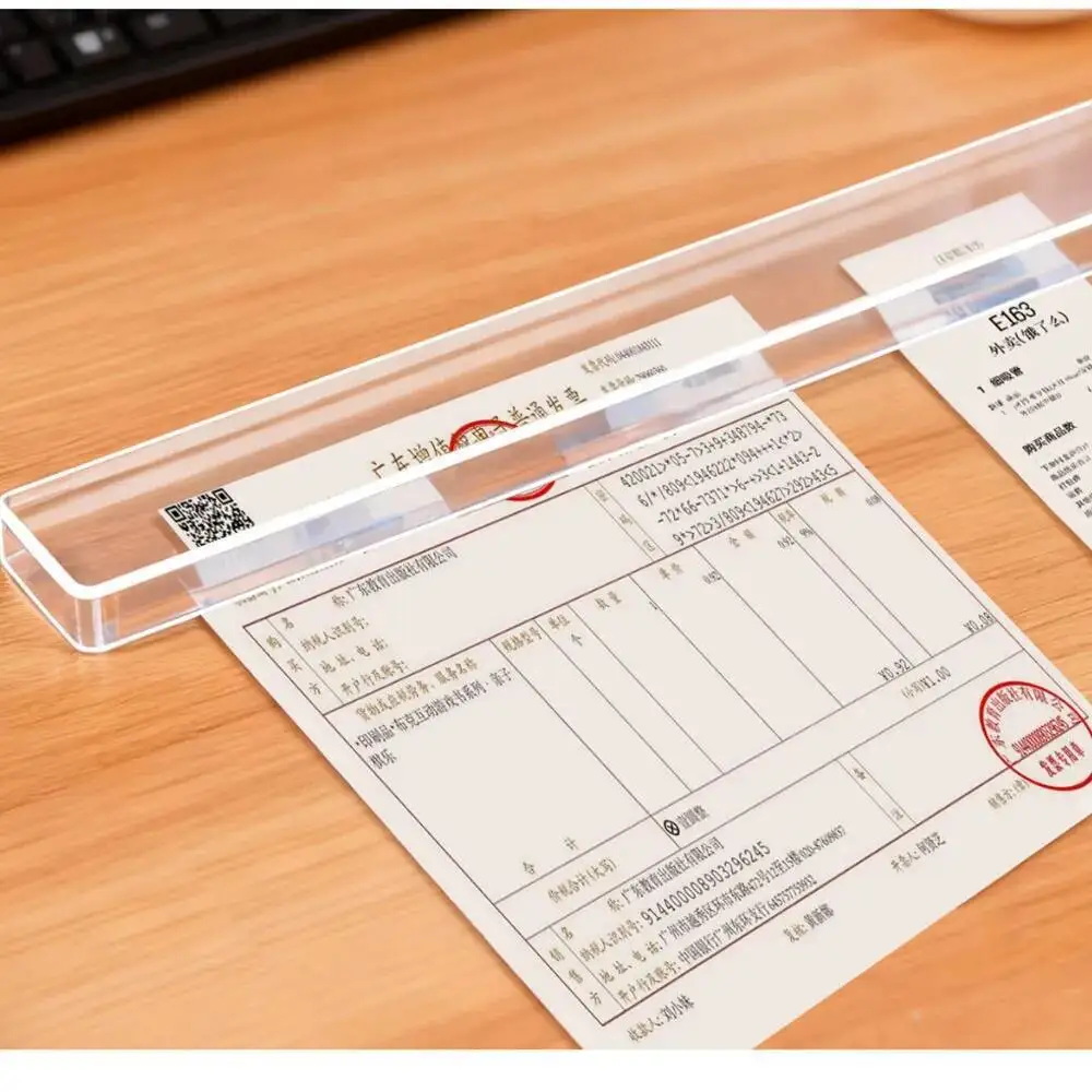 

40 см акриловый прозрачный держатель для билетов, кухонный зажим для заказа, кассир, пресс-полоска для купюр, органайзер для меню ресторана