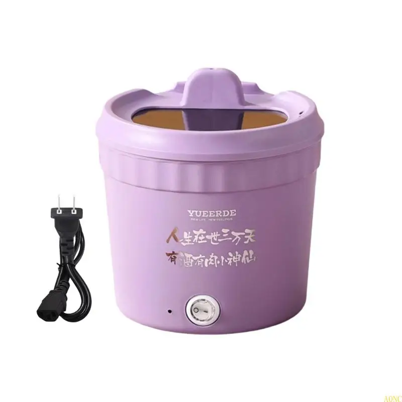 A0NC 전기 핫 포트 휴대용 인 스틱 프라이팬 휴대용 여행용 밥솥 스테이크