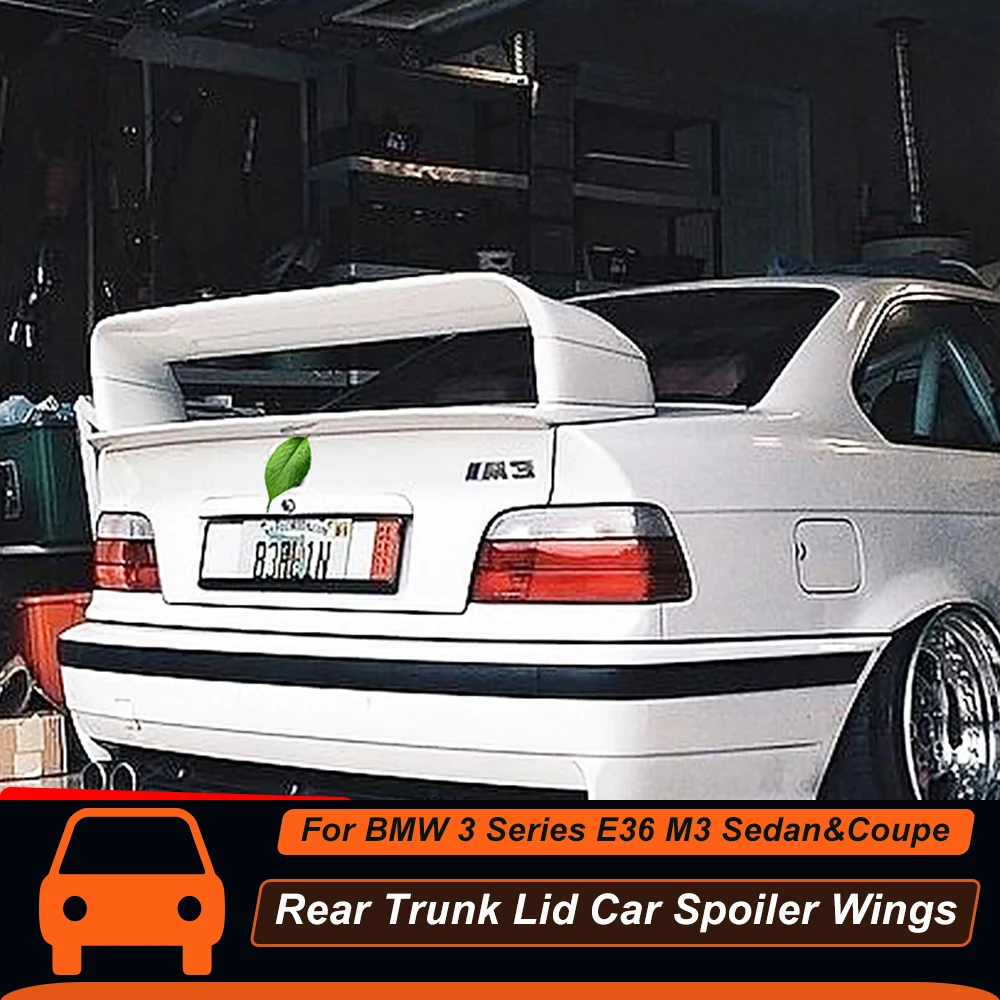 For BMW 3 Series E36 M3 LTD Spoiler 1990 91 92 93 94 95 96 97 98 99 2000 4Pcs/Set ABS Plastic Rear Trunk Lid Boot Spoiler Wings