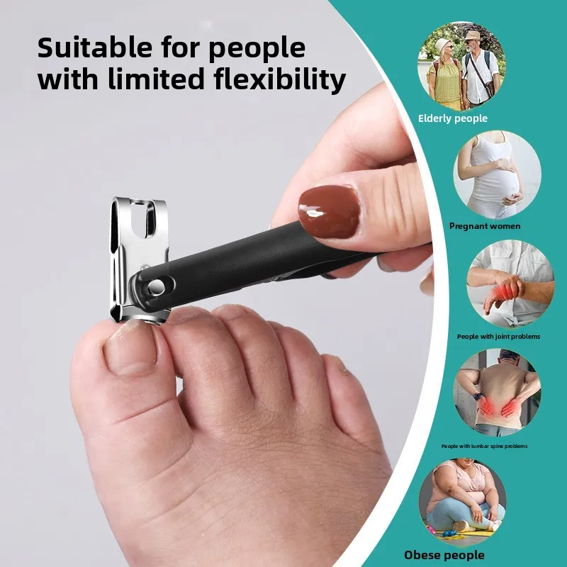 

Rotatable Nail Clippers Rotating Head Carbon Steel Fingernail Toenail Cutter Trimmer Curved Edge Blades Manicure Pedicure Tools