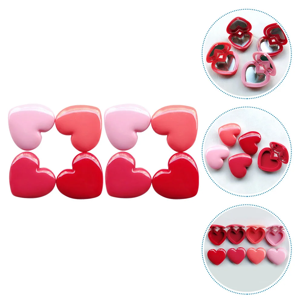 Heart Shaped Eyeshadow Palette Empty Lipstick Case Mirror Refillable Makeup Dispenser